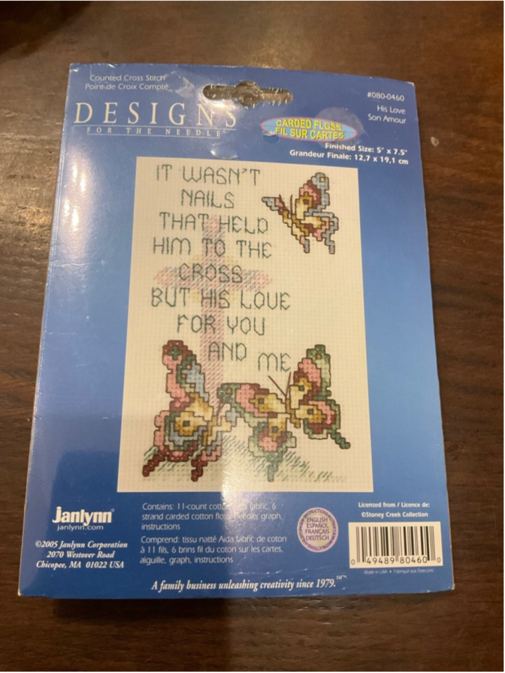 Vintage Janlynn His Love Counted Cross Stitch Kit Religious 5x7.5